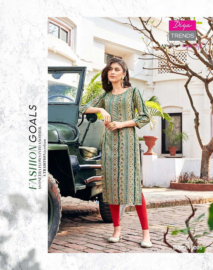 Gardencity Vol 16 By Diya Trends Printed Kurtis Catalog